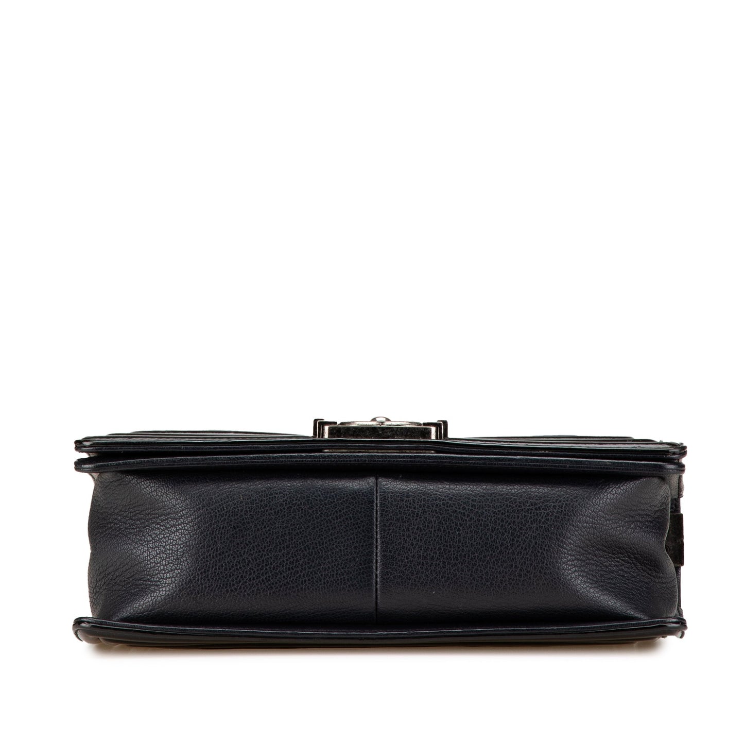 Black Chanel Medium Quilted Goatskin and Patent Boy Flap Crossbody Bag