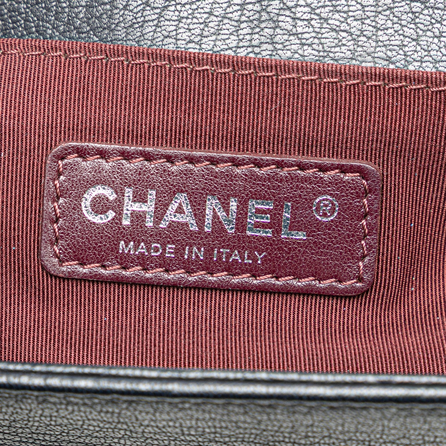 Black Chanel Medium Quilted Goatskin and Patent Boy Flap Crossbody Bag