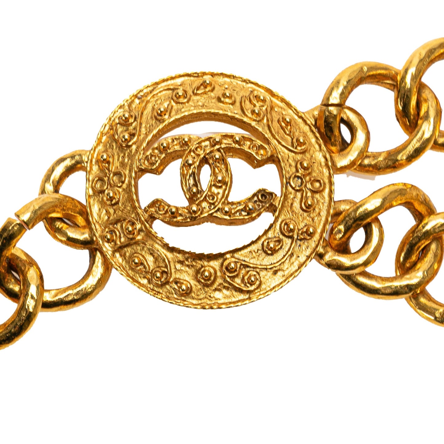 Gold Chanel Gold Plated CC Chain Belt