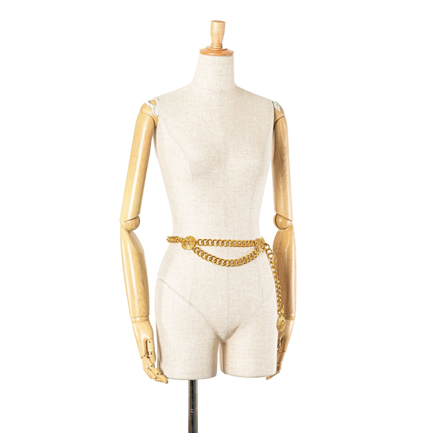 Gold Chanel Gold Plated CC Chain Belt