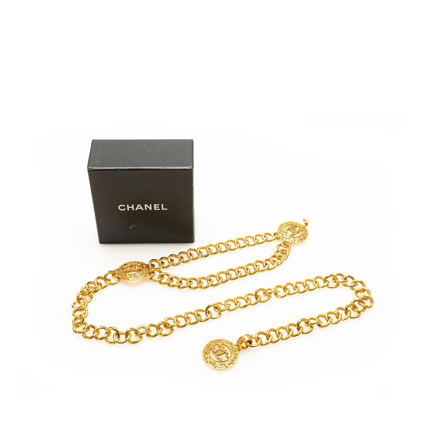 Gold Chanel Gold Plated CC Chain Belt