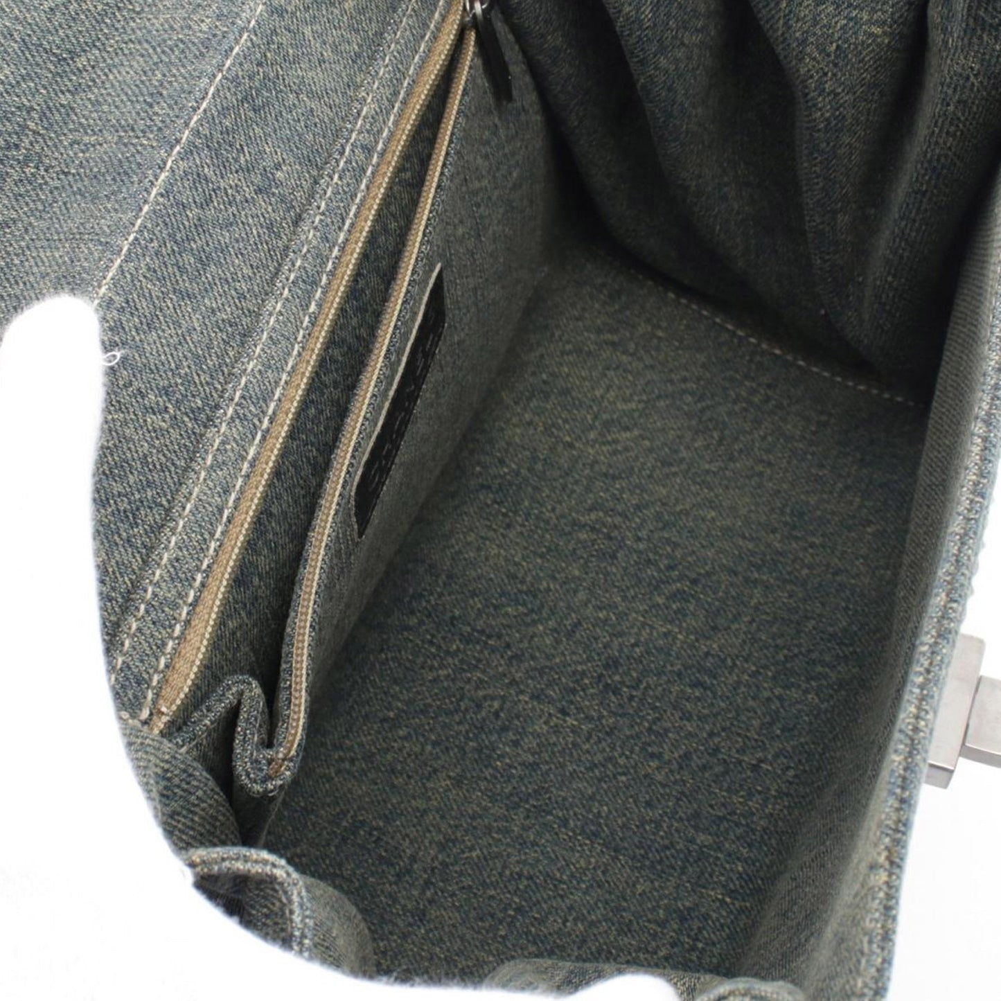 Blue Chanel Lambskin And Denim Chocolate Bar 2.55 Accordion Flap Shoulder Bag