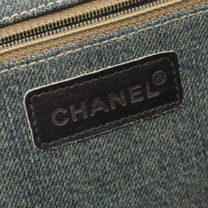 Blue Chanel Lambskin And Denim Chocolate Bar 2.55 Accordion Flap Shoulder Bag