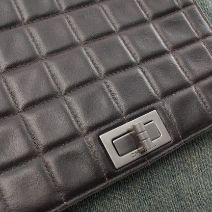 Blue Chanel Lambskin And Denim Chocolate Bar 2.55 Accordion Flap Shoulder Bag