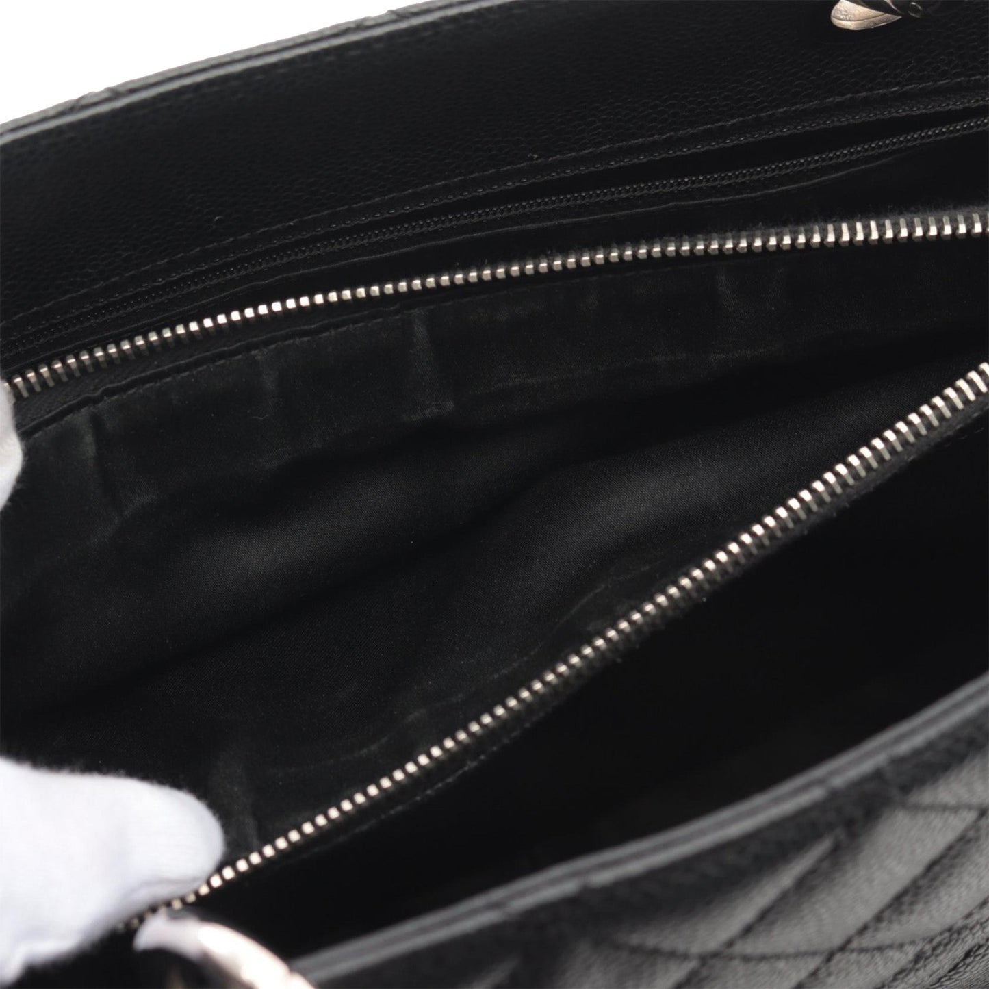 Black Chanel Caviar Grand Shopping Tote