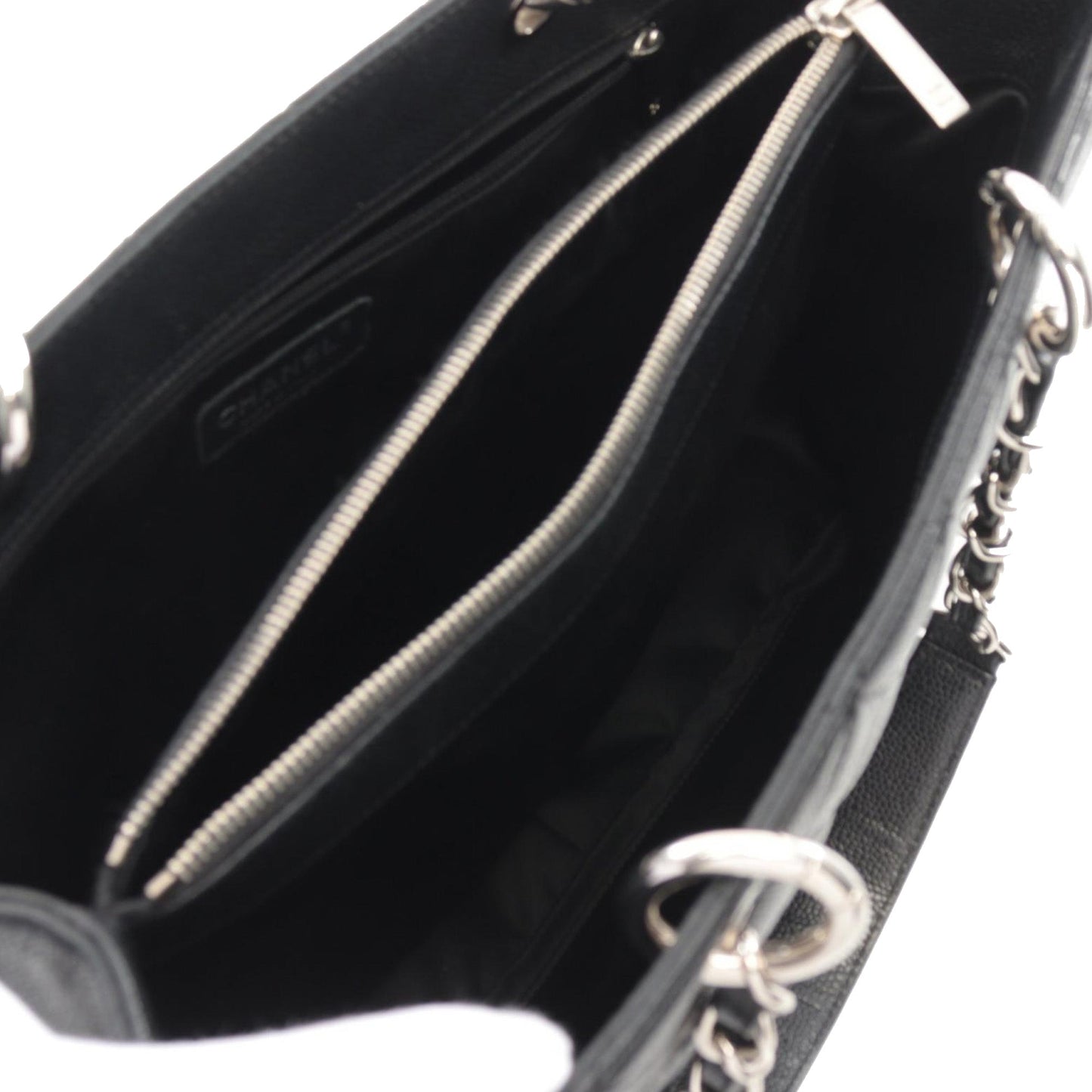 Black Chanel Caviar Grand Shopping Tote