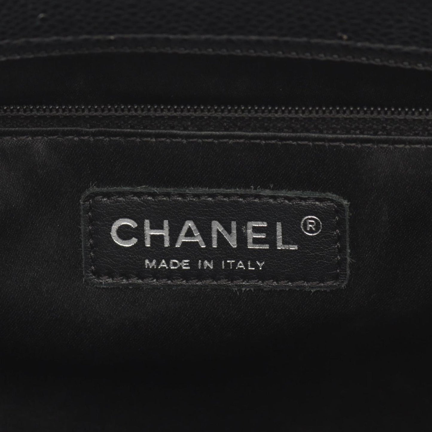 Black Chanel Caviar Grand Shopping Tote