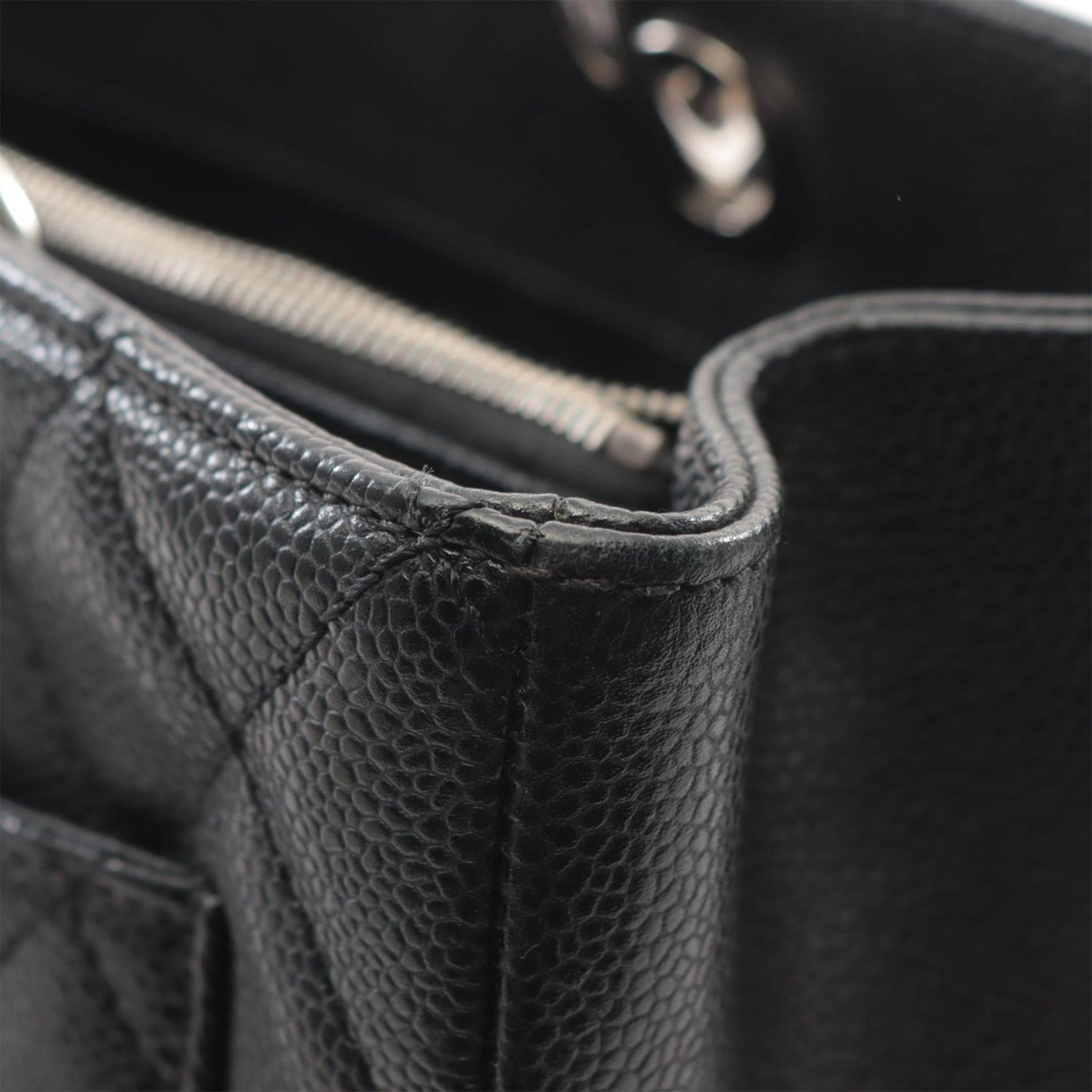 Black Chanel Caviar Grand Shopping Tote
