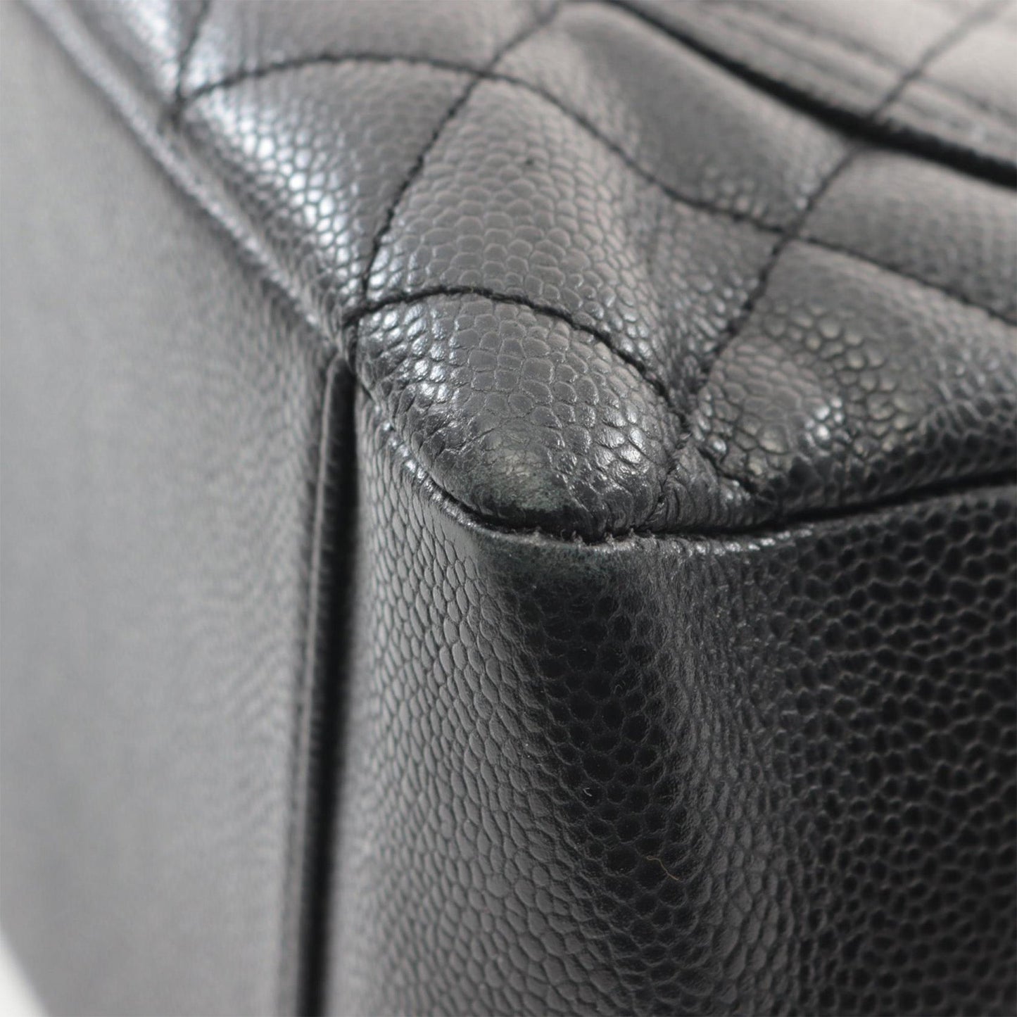 Black Chanel Caviar Grand Shopping Tote
