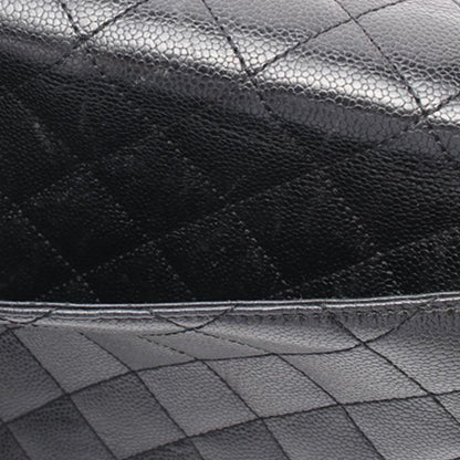 Black Chanel Caviar Kelly Top Handle Bag