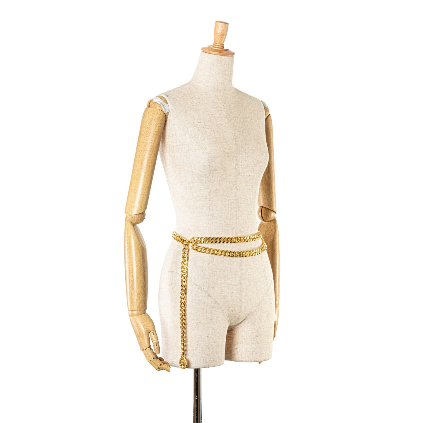 Gold Chanel Gold Plated CC Medallion Chain Belt