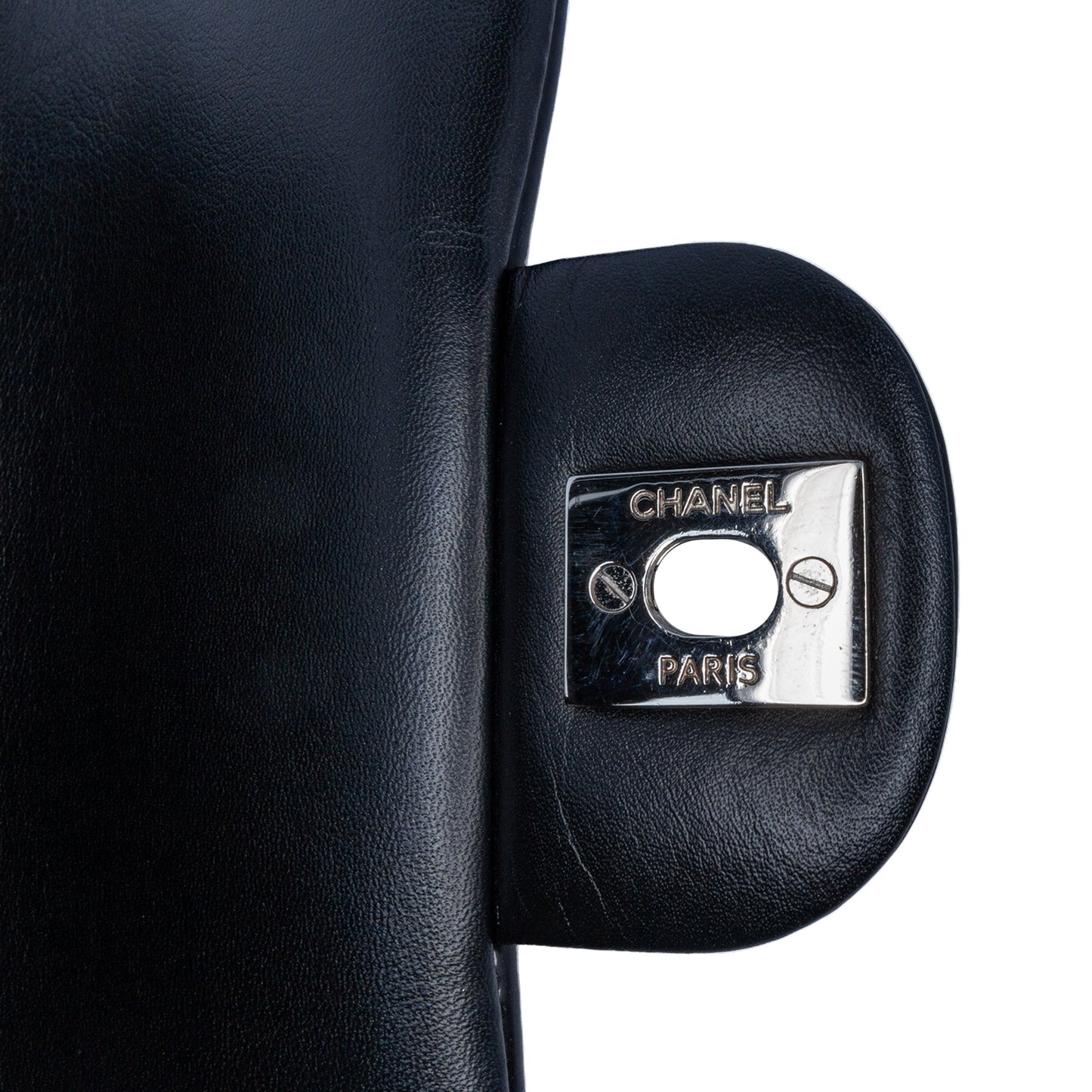 Black Chanel Mini Square Patent Single Flap Crossbody Bag