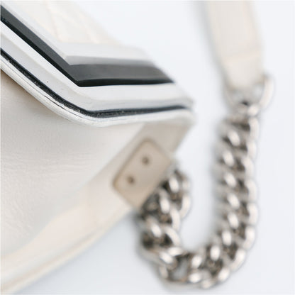 Chanel Sac Medium Bicolor Lambskin and Rubber Boy Flap