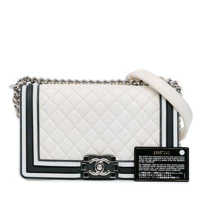 Chanel Sac Medium Bicolor Lambskin and Rubber Boy Flap