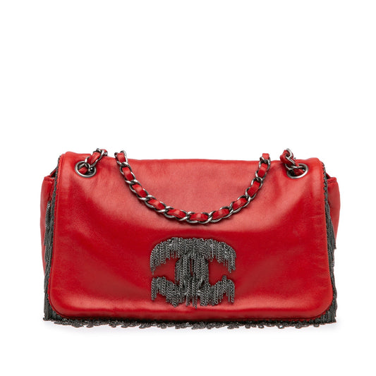 Chanel Sac Small Lambskin Rock and Cabaret Fringe Chain CC Flap
