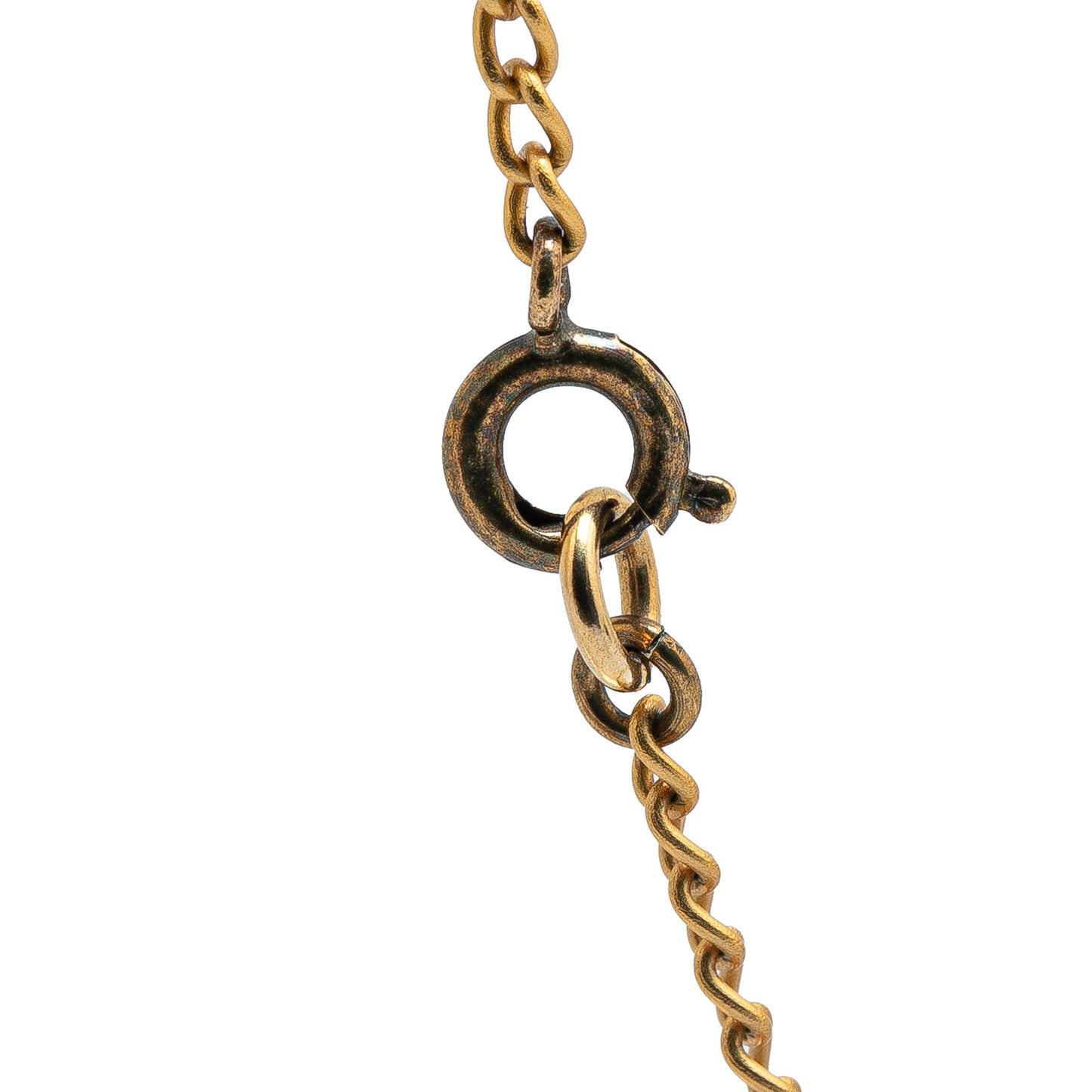 Gold Chanel Gold Plated and Enamel Coco Star Necklace