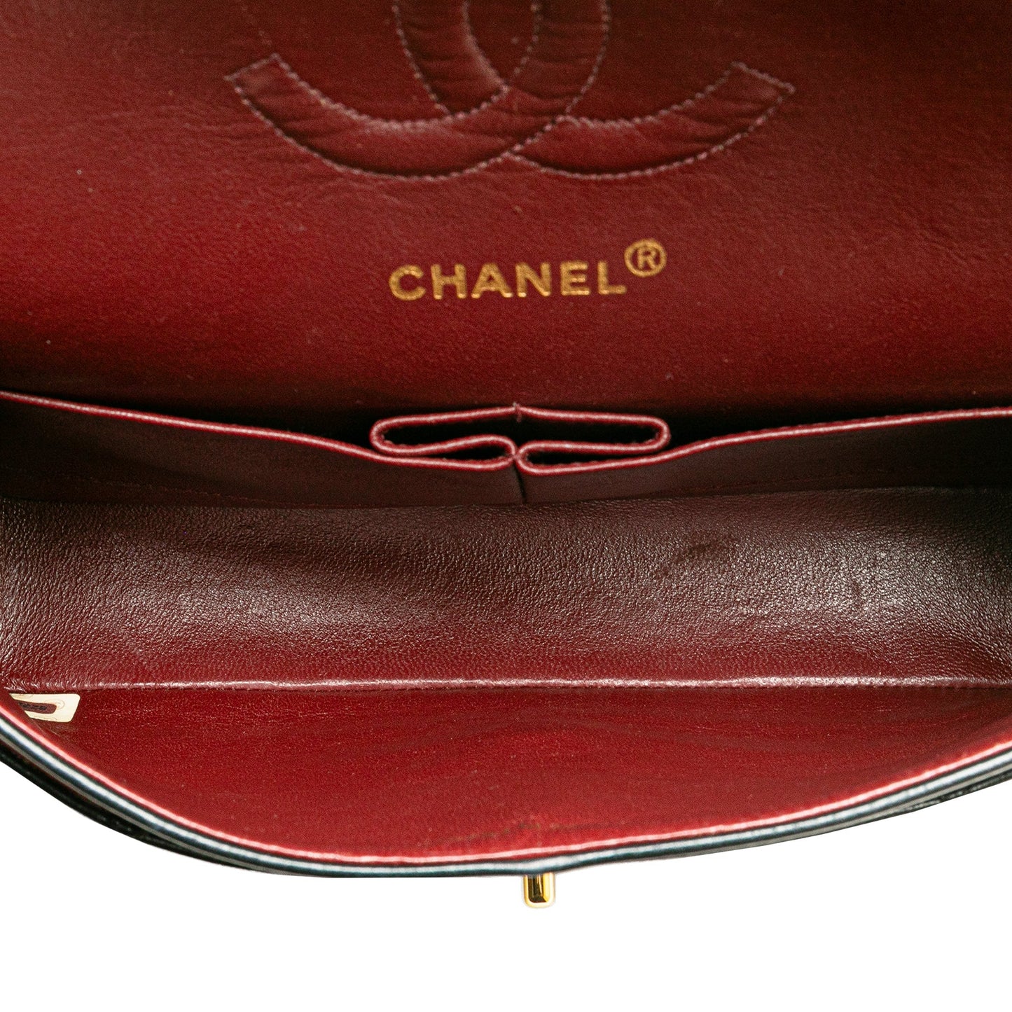 Black Chanel Medium Classic Lambskin Double Flap Shoulder Bag