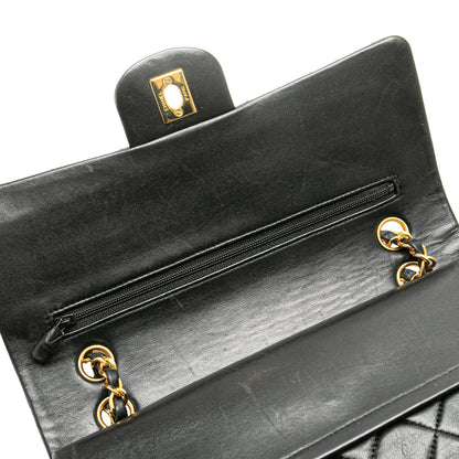 Black Chanel Medium Classic Lambskin Double Flap Shoulder Bag