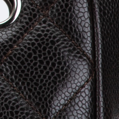 Black Chanel Petite Caviar Shopping Tote Shoulder Bag