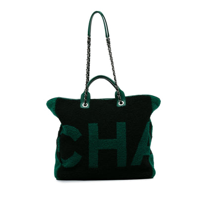 Chanel Sac Large Shearling and Calfskin Deauville Shopping Tote