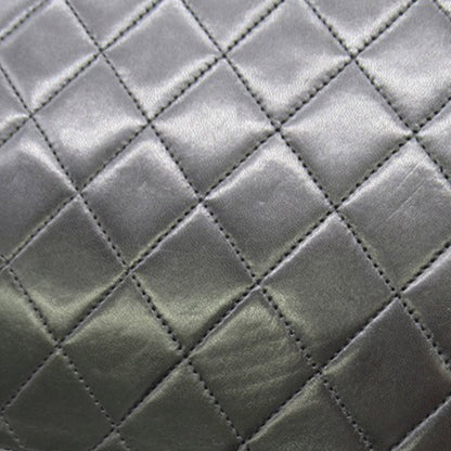 Black Chanel CC Quilted Lambskin Single Flap Crossbody Bag