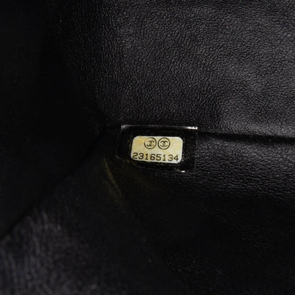 Black Chanel Mini Square Classic Patent Single Flap Crossbody Bag