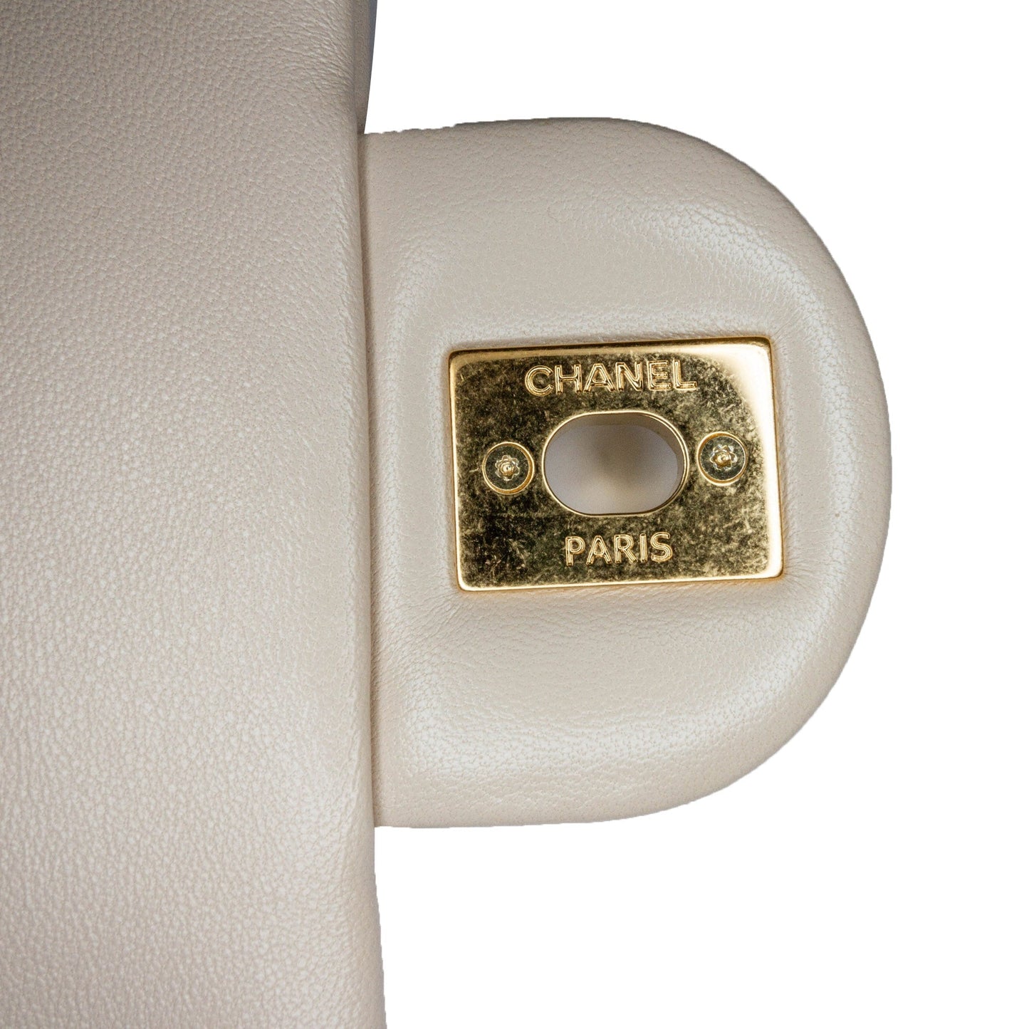 Beige Chanel Small Quilted Lambskin Funky Town Flap Shoulder Bag