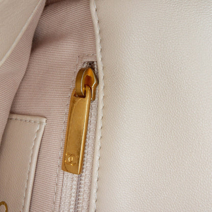 Beige Chanel Small Quilted Lambskin Funky Town Flap Shoulder Bag