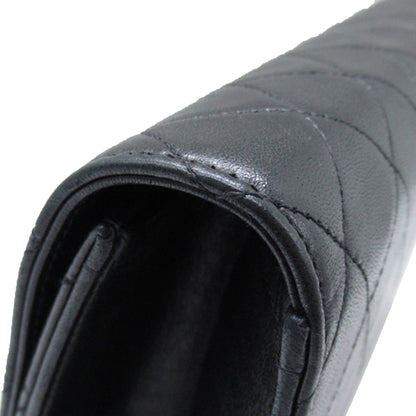 Black Chanel CC Quilted Lambskin Single Flap Crossbody Bag