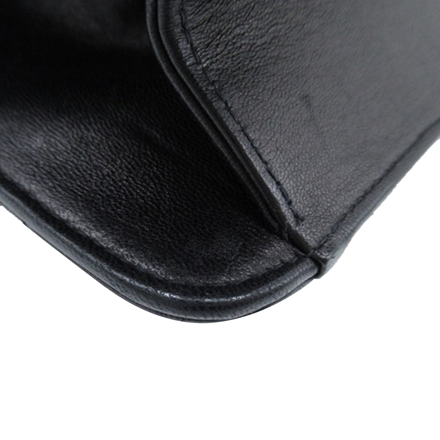Black Chanel CC Quilted Lambskin Single Flap Crossbody Bag