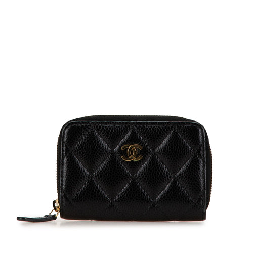 Chanel Sac CC Caviar Zip Around Wallet