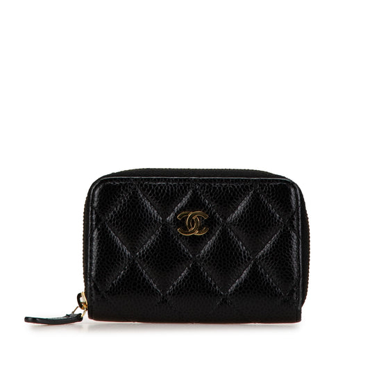 Chanel Sac CC Caviar Zip Around Wallet