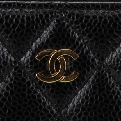 Chanel Sac CC Caviar Zip Around Wallet