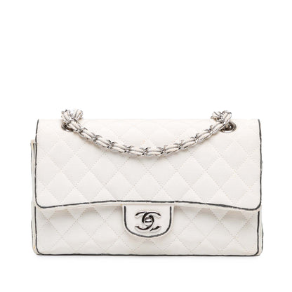 Chanel Sac Medium Classic Printed Grosgrain Double Flap