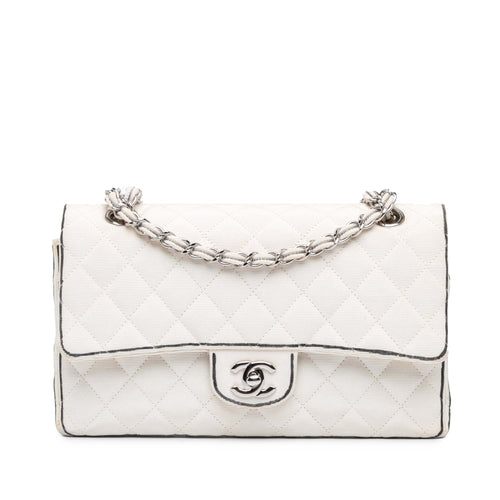 Chanel Sac Medium Classic Printed Grosgrain Double Flap