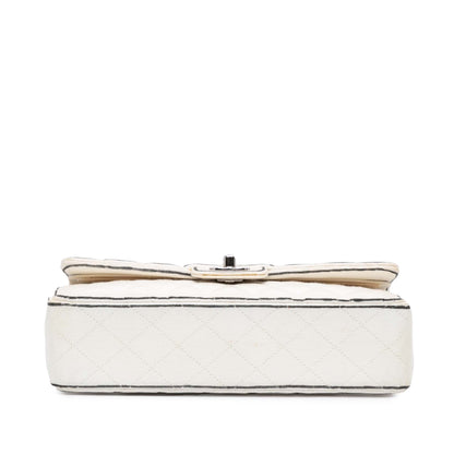 Chanel Sac Medium Classic Printed Grosgrain Double Flap