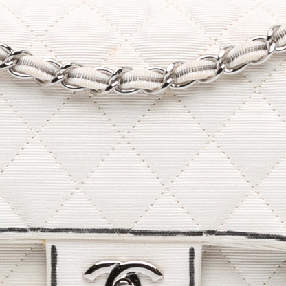 Chanel Sac Medium Classic Printed Grosgrain Double Flap