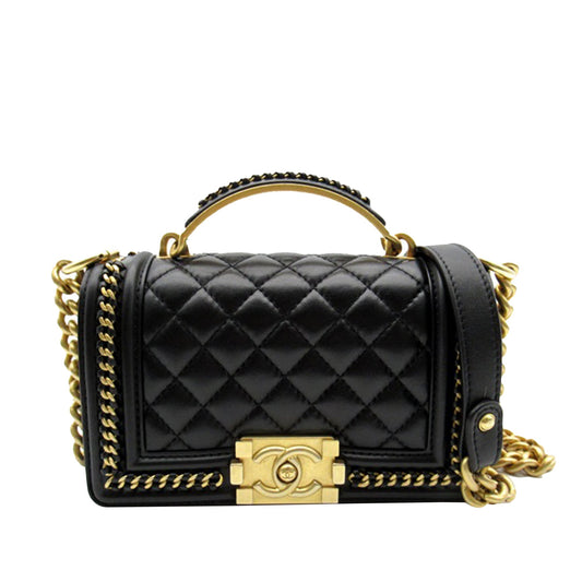 Chanel Sac Small Lambskin Boy Top Handle