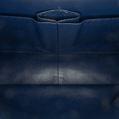 Blue Chanel Jumbo Classic Patent Double Flap Shoulder Bag