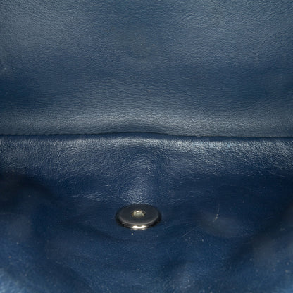 Blue Chanel Jumbo Classic Patent Double Flap Shoulder Bag