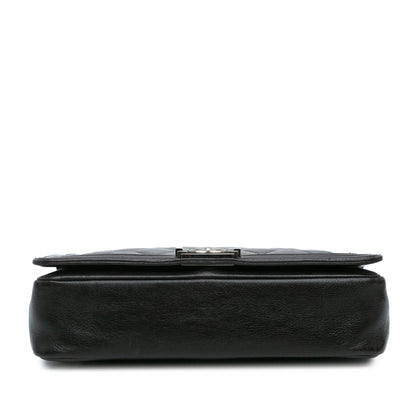 Black Chanel New Medium Quilted Goatskin Ombre Boy Flap Crossbody Bag