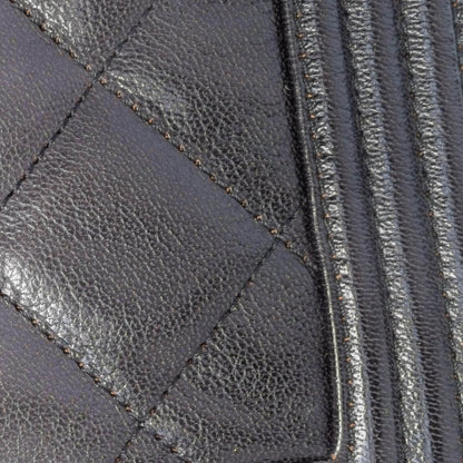 Black Chanel New Medium Quilted Goatskin Ombre Boy Flap Crossbody Bag