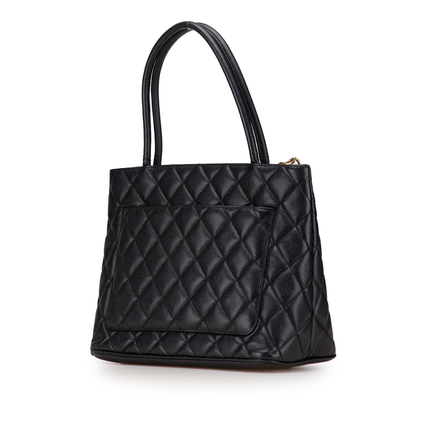 Black Chanel Caviar Medallion Tote