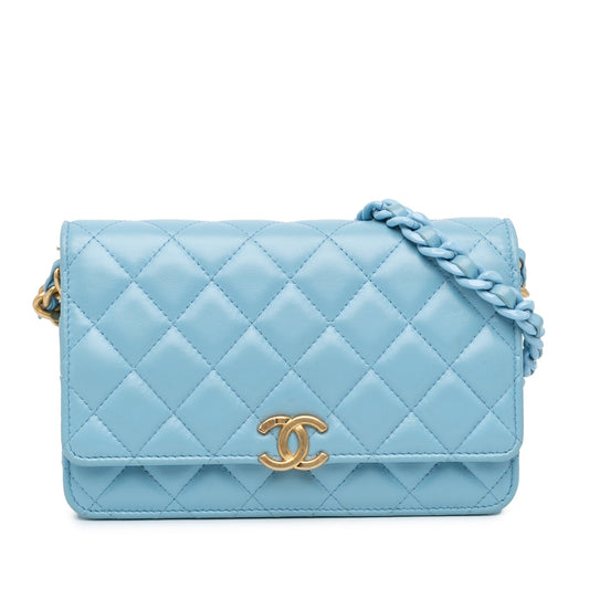 Chanel Sac Quilted Lambskin Candy Chain Wallet on Chain