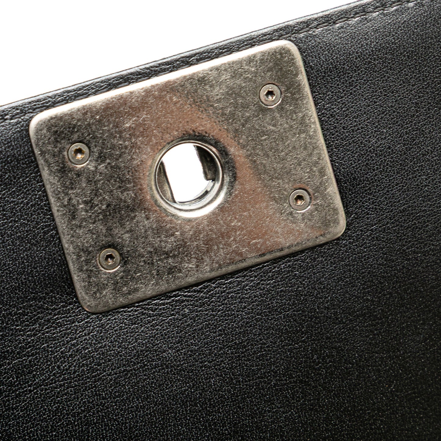 Black Chanel Medium Lambskin Boy Flap Crossbody Bag