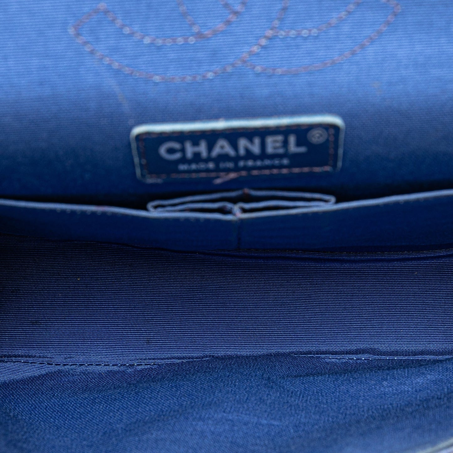 Blue Chanel Medium Classic Lambskin Airlines Double Flap Shoulder Bag