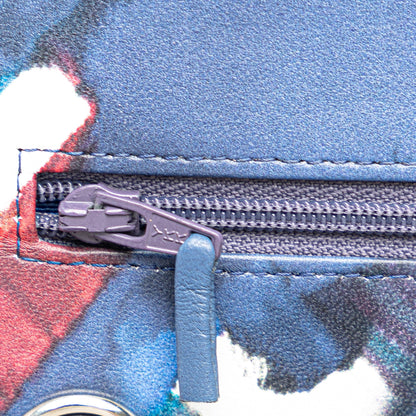 Blue Chanel Medium Classic Lambskin Airlines Double Flap Shoulder Bag