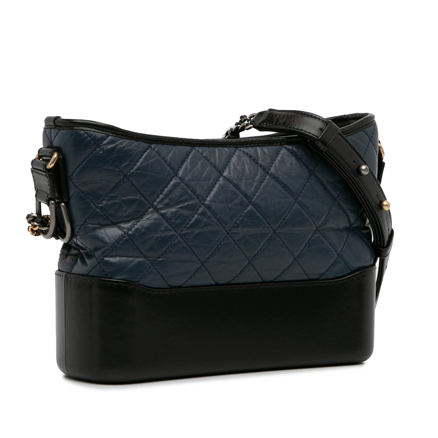Blue Chanel Small Bicolor Aged Calfskin Gabrielle Crossbody