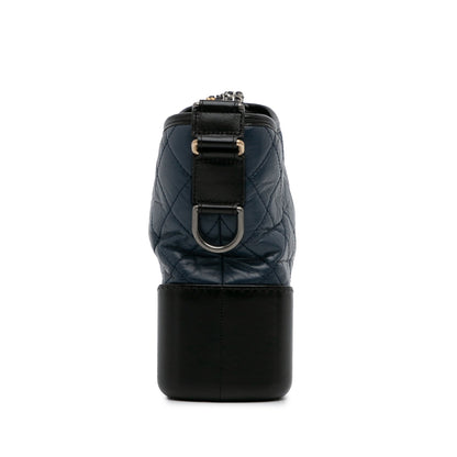 Blue Chanel Small Bicolor Aged Calfskin Gabrielle Crossbody