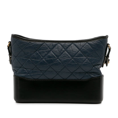 Blue Chanel Small Bicolor Aged Calfskin Gabrielle Crossbody